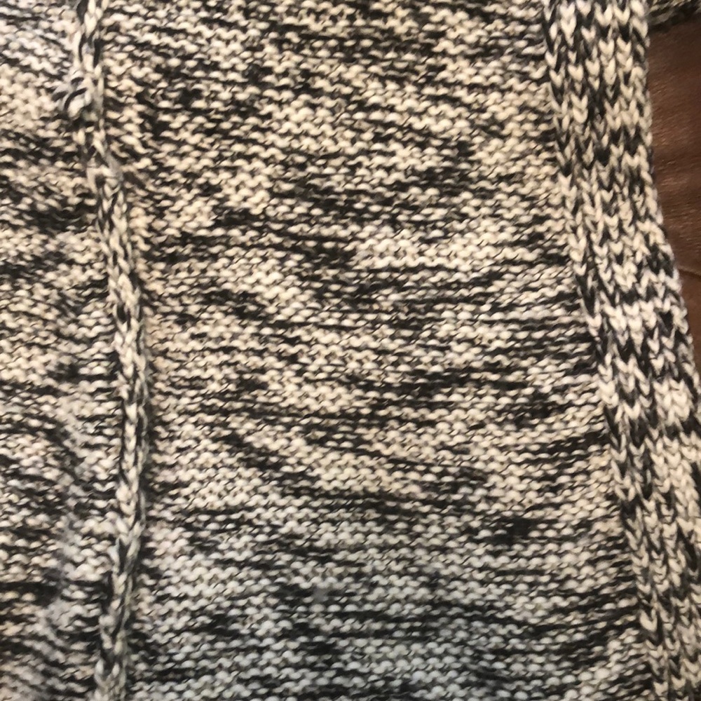 ANN TAYLOR LOFT EUC BLK&WH MARLED CHUNKY CARDIGAN - Picture 8 of 16